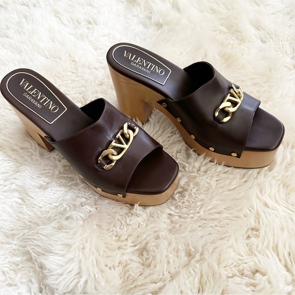 New Valentino Vlogo Chain Clog Shoes Size 40/9 - Picture 5 of 14